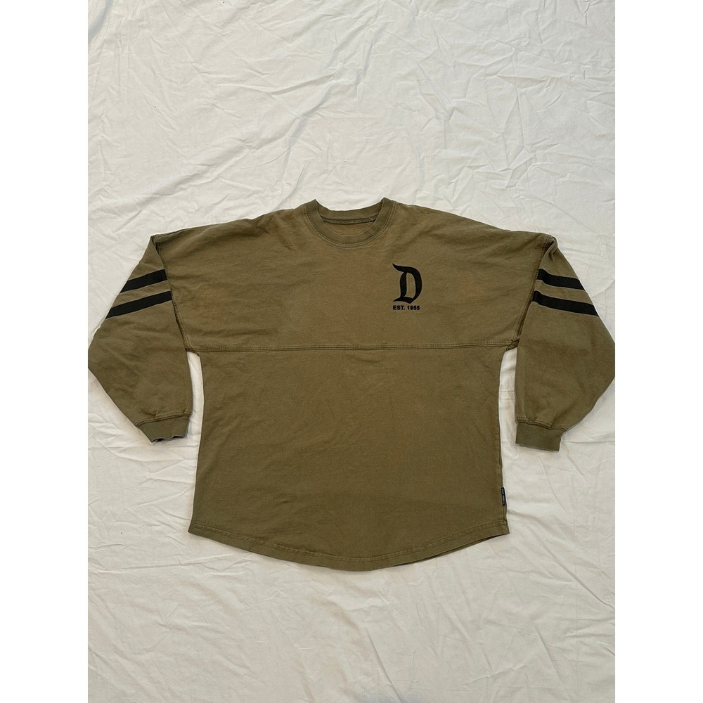Disney Parks Spirit Jersey Disneyland Resort Olive Green Long Sleeve Shirt M